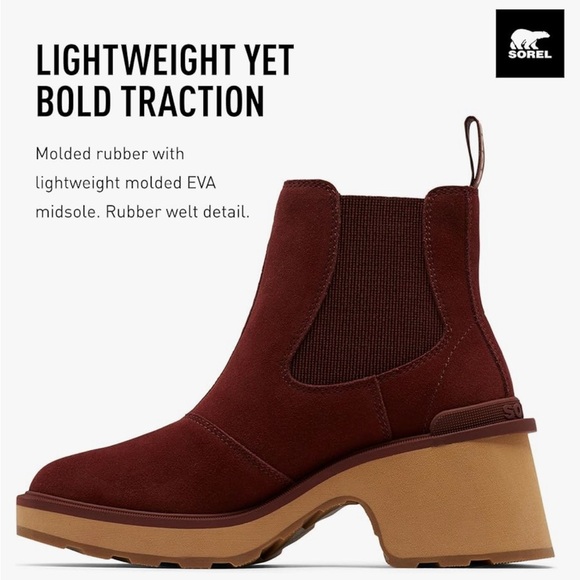 Sorel Women's Hi-Line Heel Chelsea Boots US6.5 Spice, Tawny Buff $190 - Picture 10 of 11